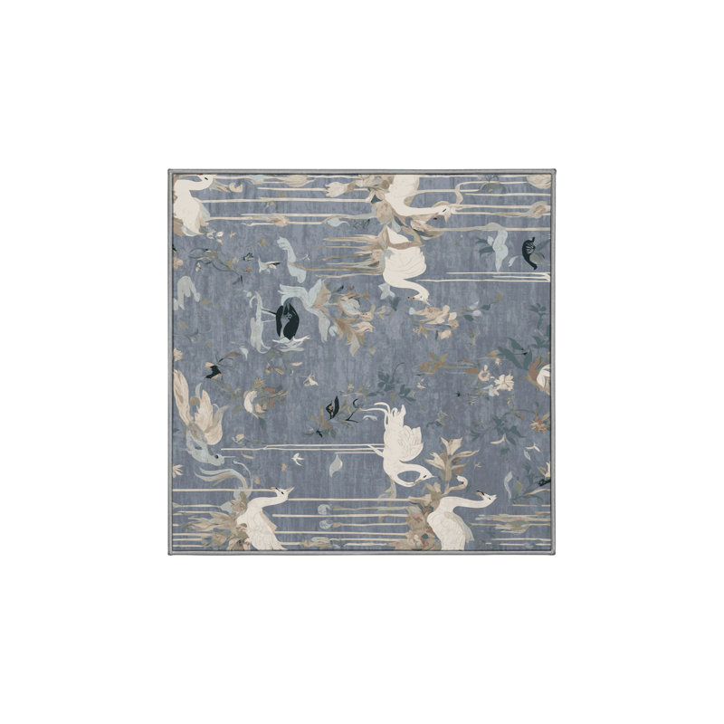 Tapis gris soyeux et moelleux, Rectangle de 5 pi x 8 pi