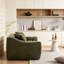 Canapé moderne, siège confortable rembourré, canapé 2 places avec 2 coussins, causeuse surdimensionnée pour le salon, aucun assemblage requis