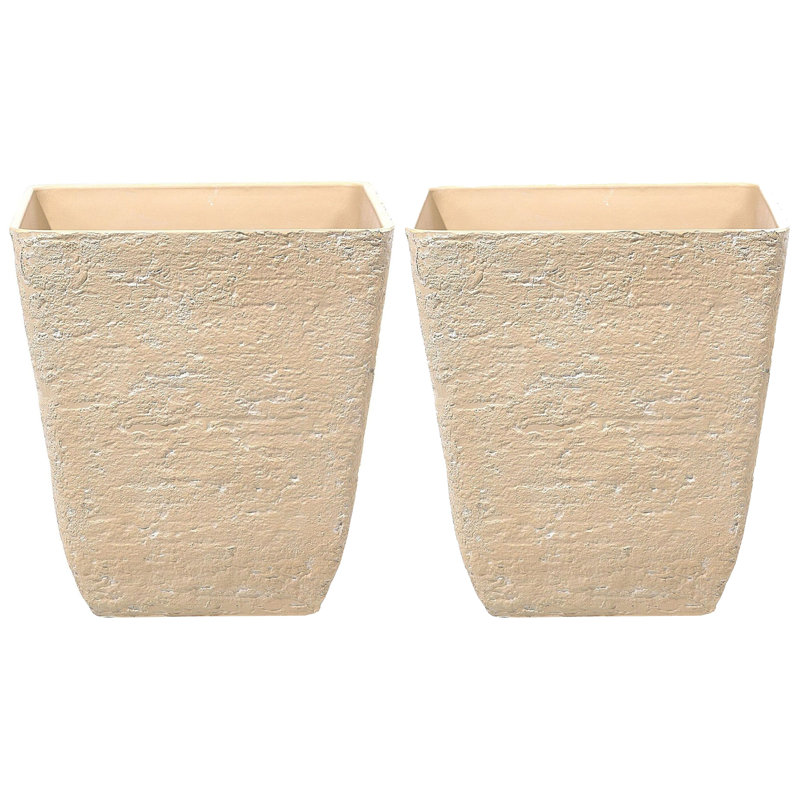 Adele Pot Planter, 53cm H x 49cm W x 49cm D, Beige