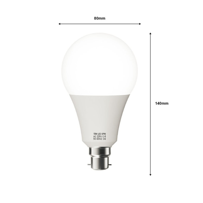 Ba22d LED Globe Light Bulb, 18 W