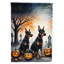 Drapeau Doberman Pinscher Spooky Halloween House