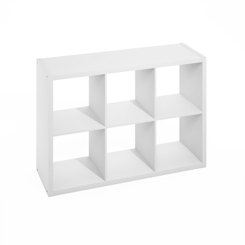 Rangement de cuisine à 6 cubes Minni, étagère de boulanger, buffet Buffet,, Blanc