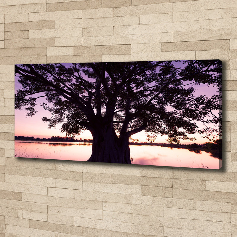 Tree And Lake - No Frame Print on Canvas