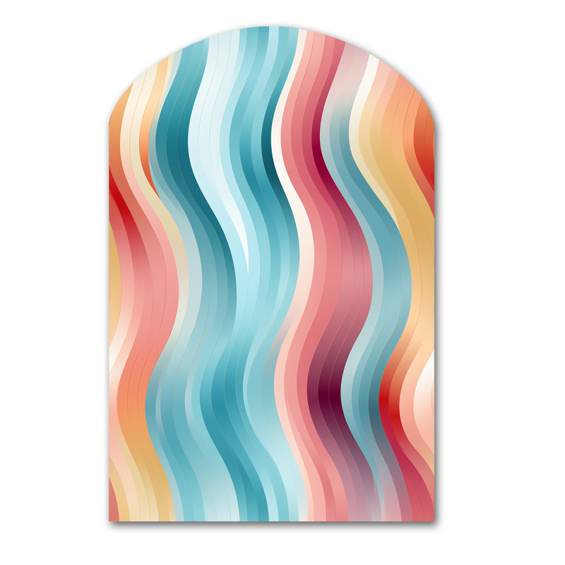 Cleva - Art mural asymétrique en métal strié, H 43 po x l 33 po