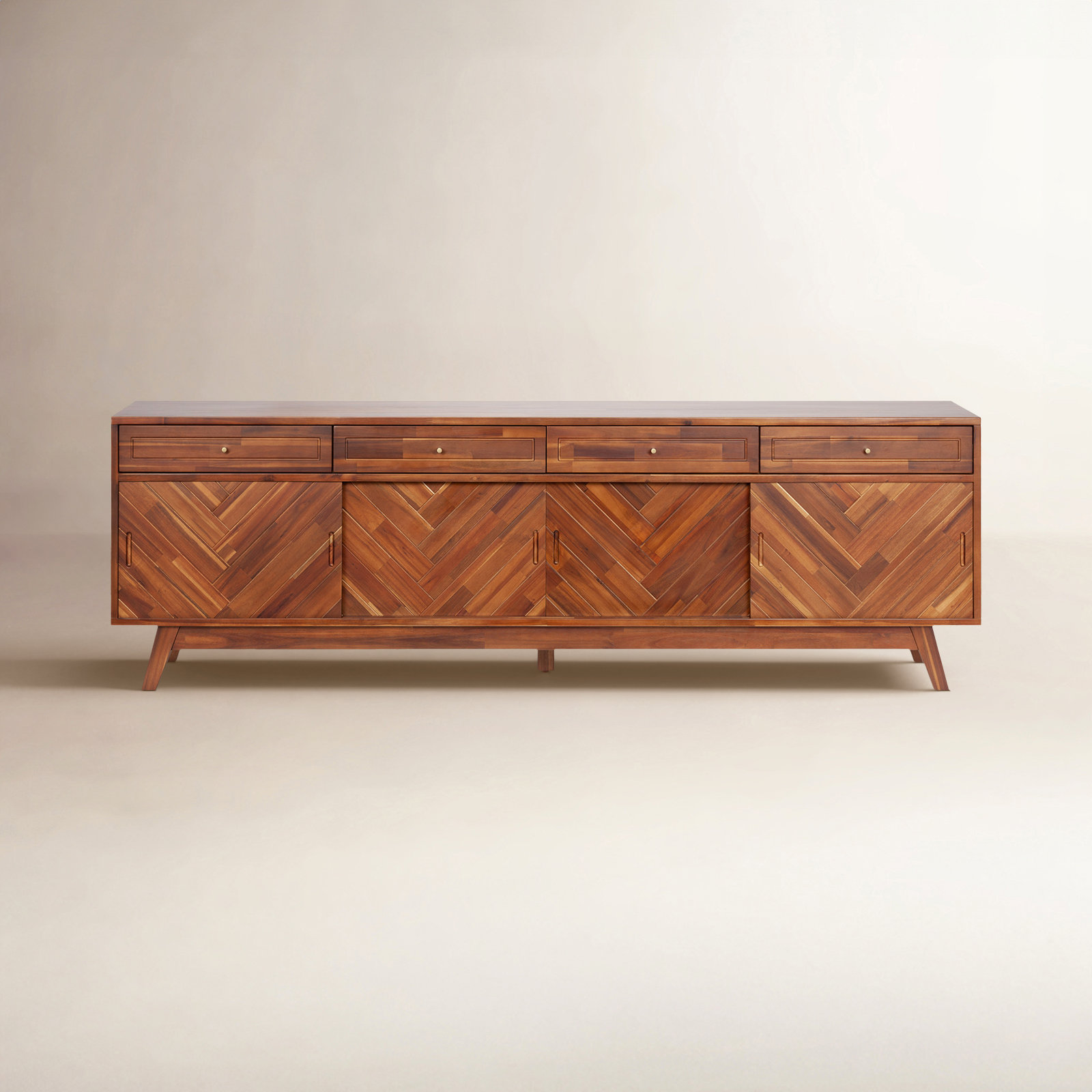 Anja 79 " Acacia TV Stand, Brown