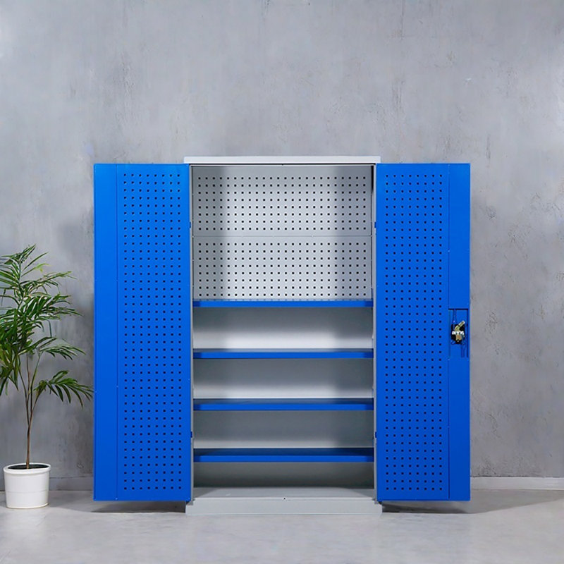 Casiers de garage multifonctionnels à grande capacité, Bleu / blanc