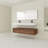 60 Inch Wall-Mounted Bathroom  Vanity With Resin Sink,Soft Close Drawer,Float Mounting Design-691380757