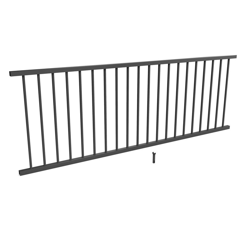 Panneau de niveau en aluminium Inspire Railing H 32,5 po, Sable noir, H 32,5 po x l 96 po x P 2 po
