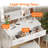 Vanity With Mirror And Lights, Adjustable Color/brightness, White Makeup Desk With 2 Drawers And Stool For Bedroom, Bathroom, Makeup Room-2061981851