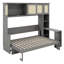 Lit escamotable avec bureau et armoires en rotin, lit mural peu encombrant pour bureau à domicile-1243644080