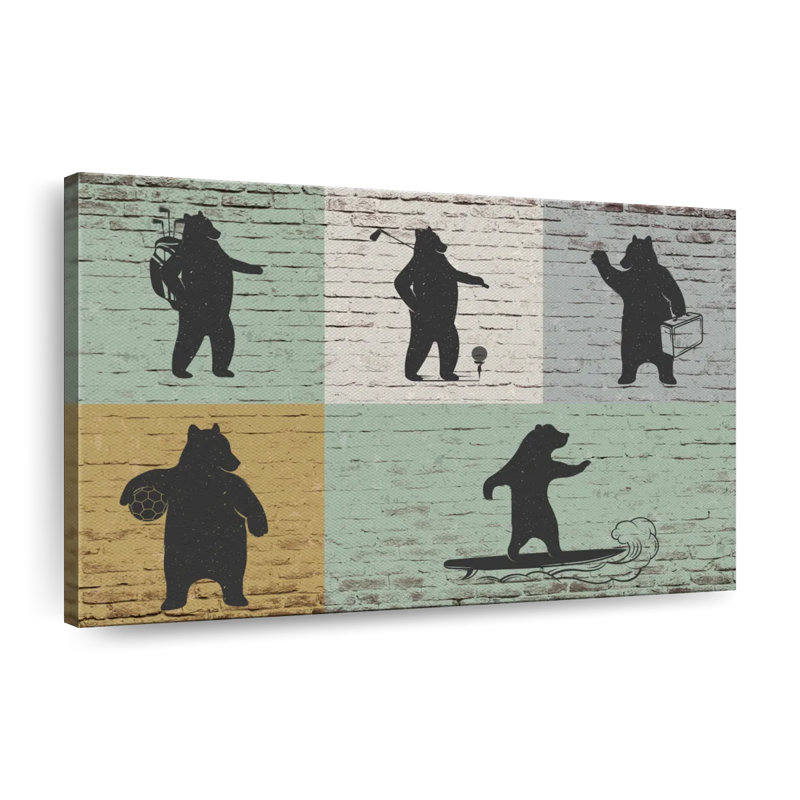 Impression sur toile à thème sport, H 8 po x l 12 po x P 1 po