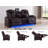83.5''Wide Breathable Leather Square Arms Power Reclining Sofa With Reading Lights And Drop Down Table-2086294144