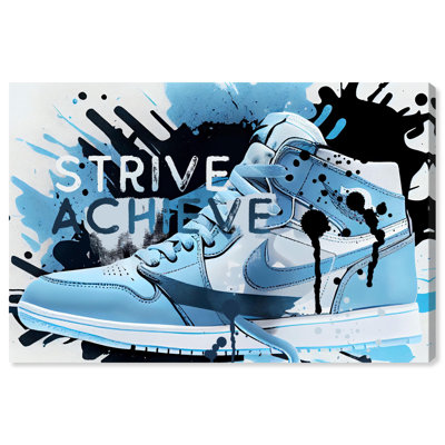 Strive Sneaker Canvas Sneaker Art Prints by Notoriart