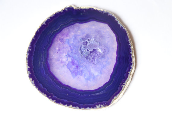 Coaster Crystal Coaster, Silver Plated