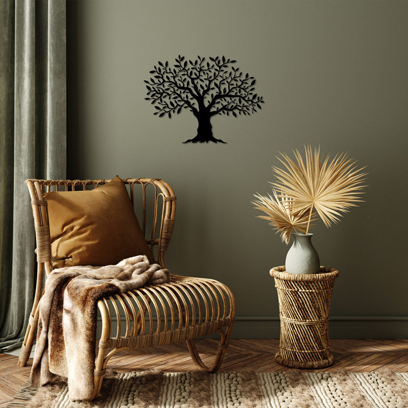 Élégant accessoire mural décoratif en métal, noir, 14,2 po x 19,7 po | Fabrication 100% métal, épaisseur: 0,6 po | Parfait pour la décoration intérieure, l'esthétique moderne, le design durable et accrocheur