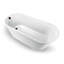 Baignoire de trempage autoportante 61 "avec drain et plateau en bambou 61" Streamline-75227082
