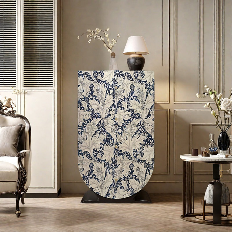 Armoire de rangement en bois massif avec quatre tiroirs