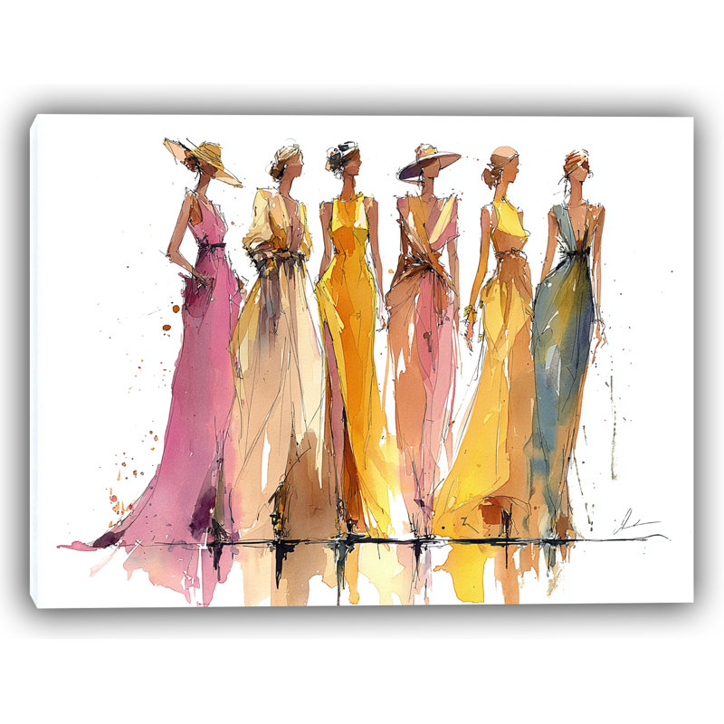 Gilded Elegance - Wrapped Canvas Print, 24" H x 16" W