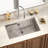32 x 19 Inch Workstation Ledge Handmade Undermount Kitchen Sink SUS304 Stainless Steel 16 Gauge