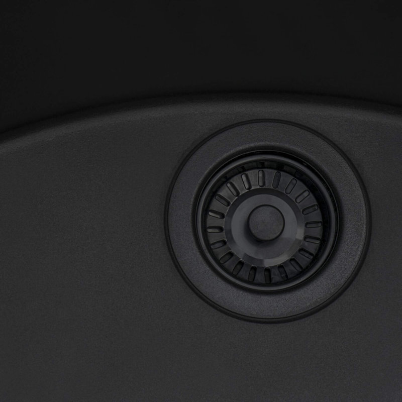 20'' L Drop-In Triple Bowl Granite Composite Kitchen Sink, Black
