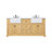 Guri 72'' Double Bathroom Vanity with Carrara Marble Top-1255316414