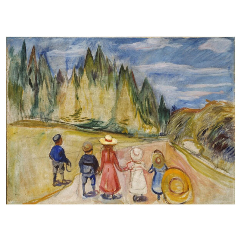 «The Fairytale Forest» par Edvard Munch - estampe numérique, H 32 po x l 40 po