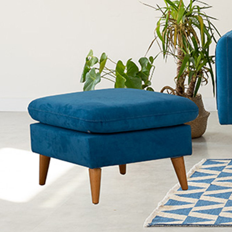 Repose-pieds Oxfield 24,8 po Oxfield, Polyester à 100 % bleu foncé