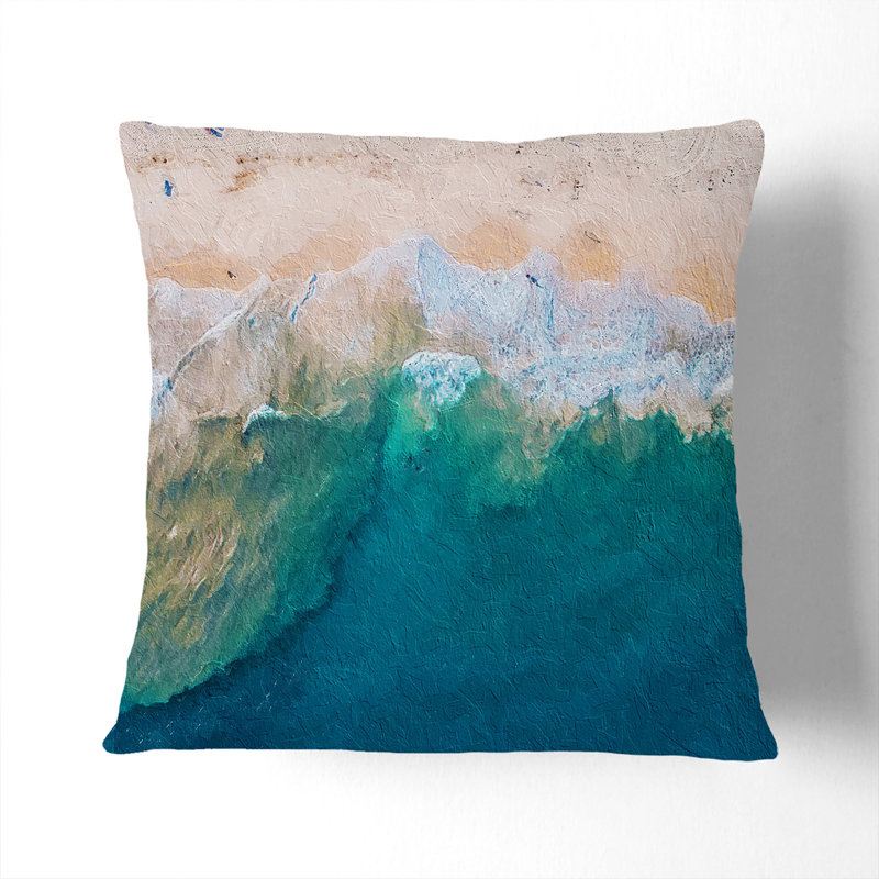 Beach In Punta Cana Dominican Republic Abstract Square Throw Cushion, 40 x 40 cm, White