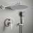 10 Inches Wall Mounted Shower With High Pressure Rain Shower Head And 5-function Handheld Shower Head
