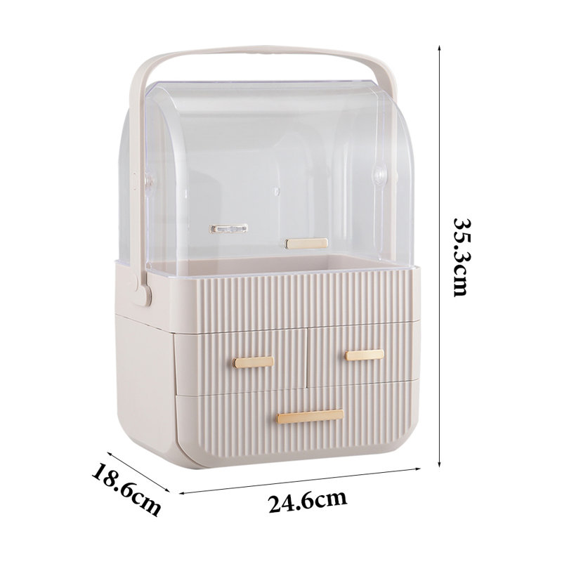 Showunmi Plastic Makeup Organiser, Pink