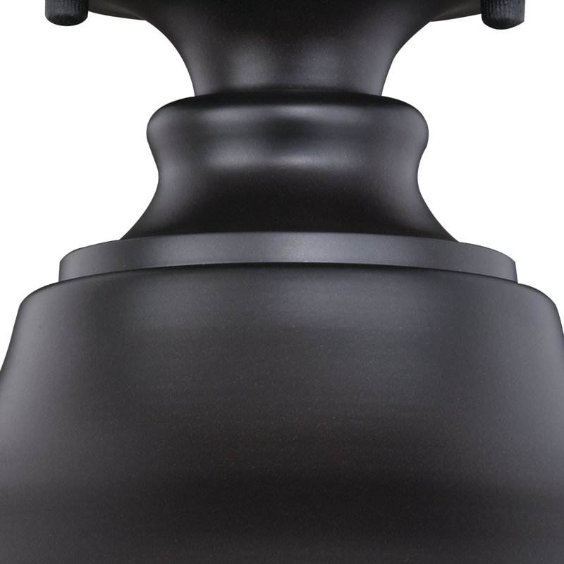 Flavin Oil Burnished Bronze And Light Gold 11'' W 1 - Bulb Outdoor Semi Flush Mount