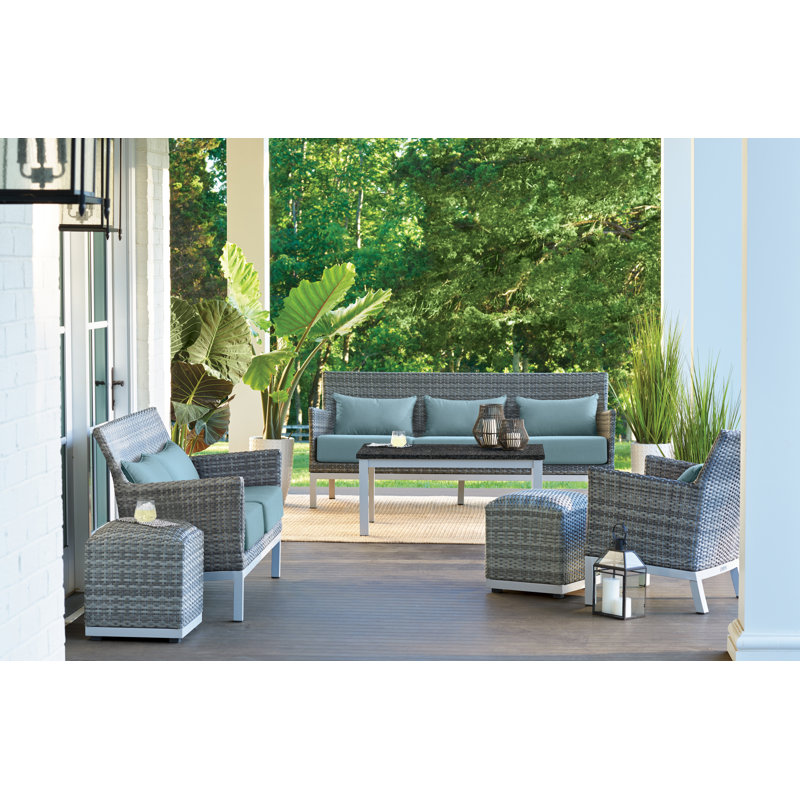 Saleem Outdoor Conversation Set, Ice Blue