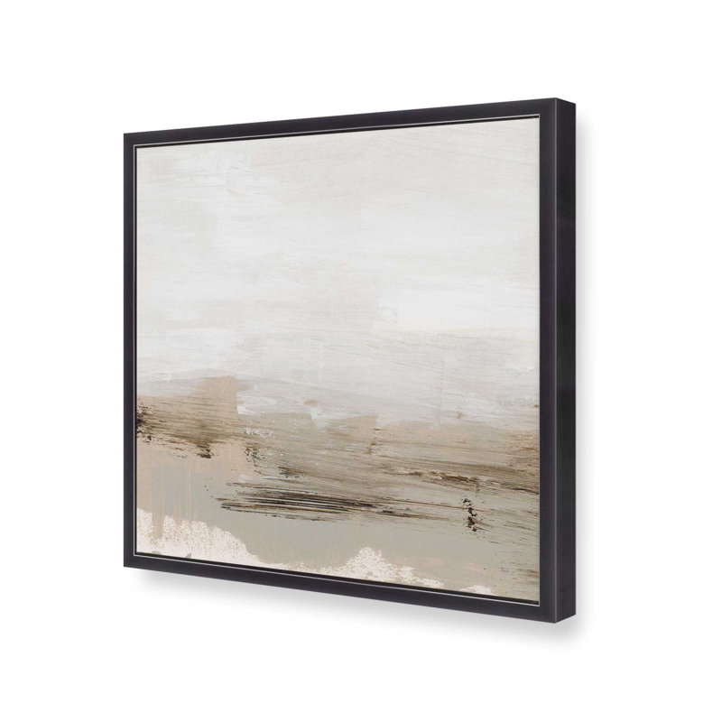 Subtle Earthlines II, 13.75" H x 13.75" W, Open Corner Framed, Weathered Zinc