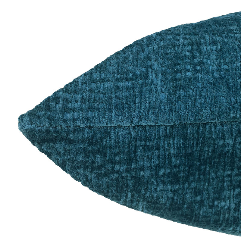 Kimia Feather Throw Pillow, 18" x 22", Denim