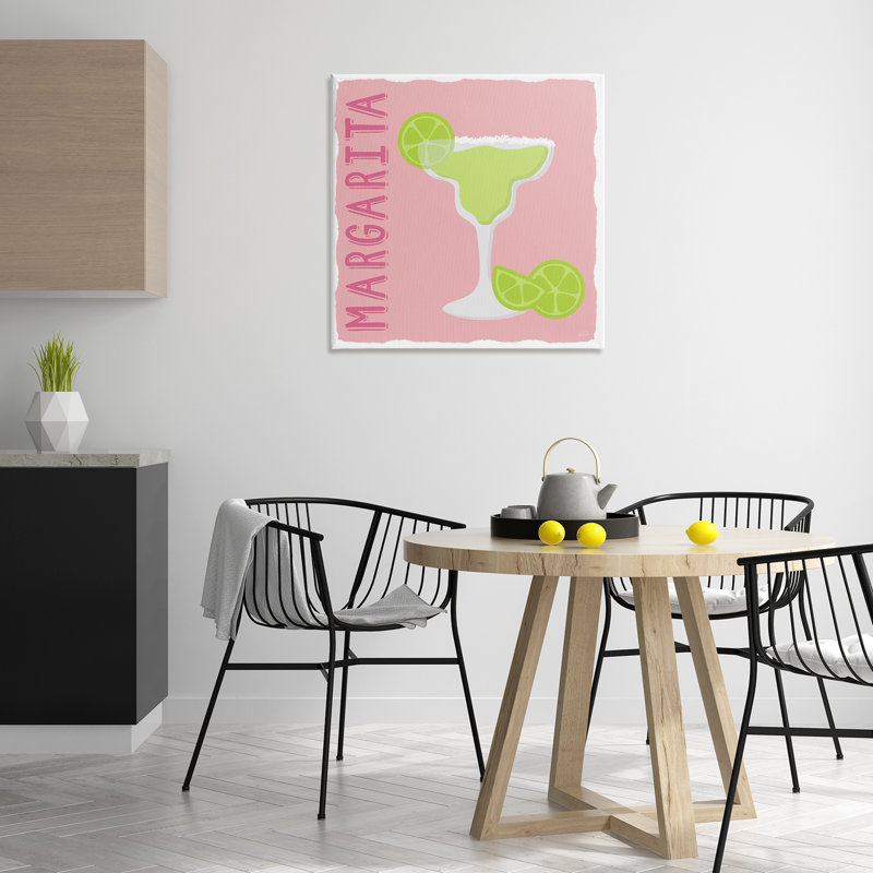 «Margarita Cocktail with Limes», art mural sur toile par Natalie Carpentieri, H 30 po x l 30 po