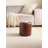 11.8In Small Round Faux Leather Upholstered Ottoman-120539211