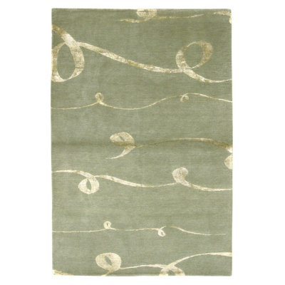 High-Quality Hand-Knotted Seafoam Area Rug