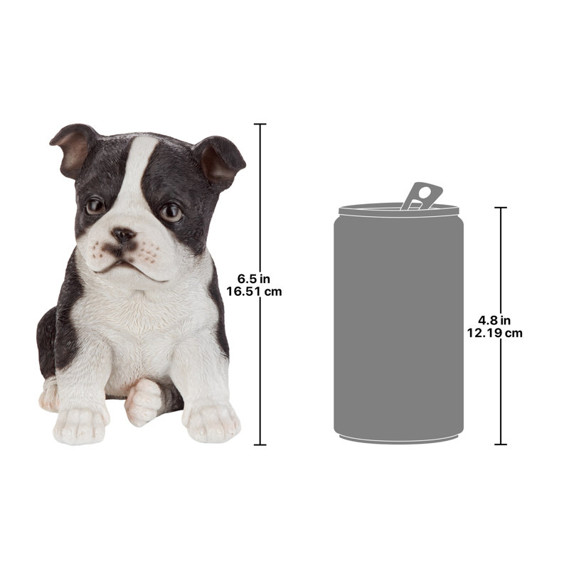 Statue Boston Terrier chiot partenaire