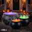 PMU Halloween Cauldron - Ensemble de porte-bonbons en plastique pour enfants - Articles de fête d'Halloween - ensemble de 3 pièces - 16 po 20115, 12 po 55120, 8 po 55280 (NH)