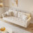 Tufted Loveseat, Upholstered Sofa With Throw Pillow-1588862166