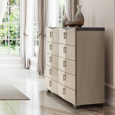 Fantosini 10-Drawer Mule Chest - Silver Mist