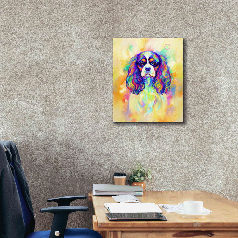 Pop Art Cavalier King Charles Spani par Epic Graffiti Pop Art Cavalier King Charles Spani, H 24 po x l 20 po x P 0,75 po