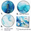 Encre liquide océan bleu et blanc - formes abstraites sur toile-1975969626-1975969627