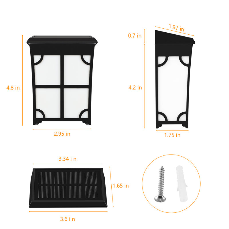 Satin Black Solar Powered Integrated LED Deck Light Kit Pack