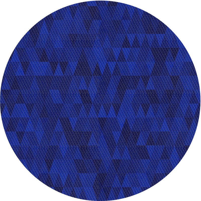 Geometric Indoor Rug, Round 7'