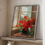 Reproduction florale vintage avec encadrement CECLXIV - bois massif-831929114