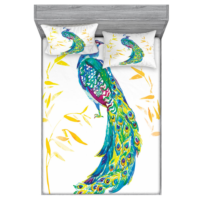 Microfiber Sheet Set, Queen Sheet Set with Fitted Sheet