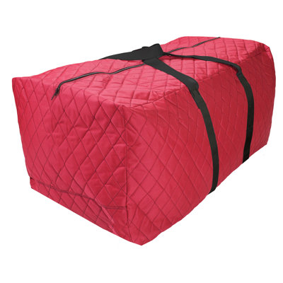 Sac de rangement matelassé rouge pour Noël
