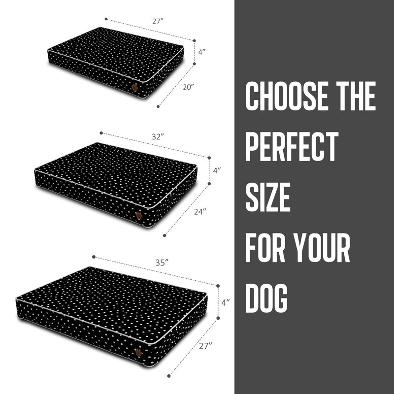 Dog Bed For Small - Medium - Large Dogs - Soft Pet Bed Mattress With Machine Washable Cover & PU Foam Pet Crate Bed - Dog Bed Mattress With Non-Slip Bottom  Cushion Design 8  Small S (69 cm x 51 cm x 10 cm)