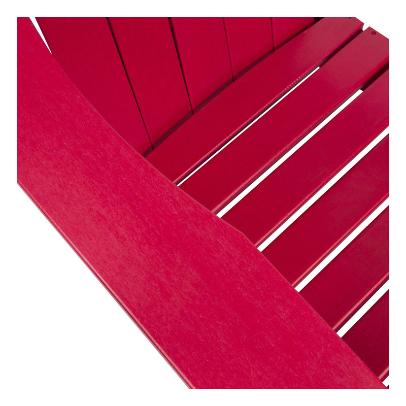 Marina Weather-Resistant Foldable Outdoor Adirondack Chair, Red